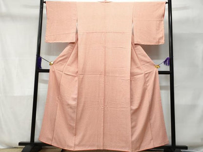 平和屋着物■江戸小紋 麻の葉文様 正絹 逸品 未使用 CABD6400fb