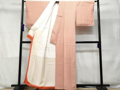 平和屋着物■江戸小紋 麻の葉文様 正絹 逸品 未使用 CABD6400fb