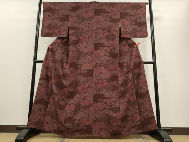 平和屋着物■上質な小紋 辻が花 正絹 逸品 CABD6408oy