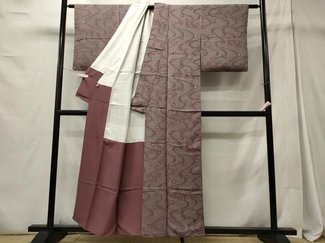 平和屋着物■上質な小紋 流線文 折り鶴 鞠 正絹 逸品 CABD6421oy