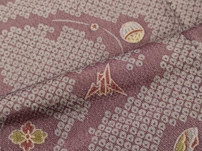 平和屋着物■上質な小紋 流線文 折り鶴 鞠 正絹 逸品 CABD6421oy
