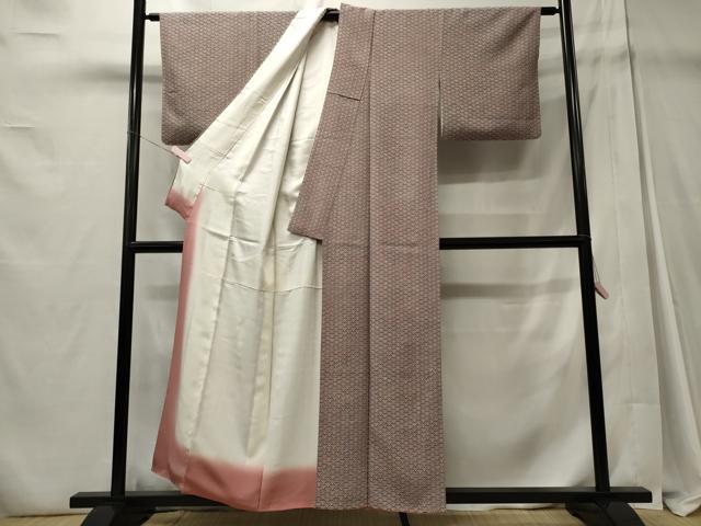 平和屋着物■上質な小紋 青海波文 正絹 逸品 CABD6424oy