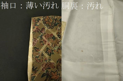 平和屋着物■上質な小紋 更紗花蝶文 正絹 逸品 CABD6426oy