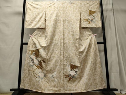 平和屋着物■訪問着 短冊草花文 金彩 ますいわ屋扱い 正絹 逸品 CABD6427oy