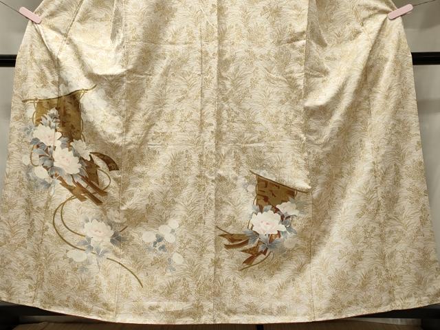 平和屋着物■訪問着 短冊草花文 金彩 ますいわ屋扱い 正絹 逸品 CABD6427oy