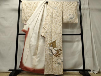 平和屋着物■訪問着 短冊草花文 金彩 ますいわ屋扱い 正絹 逸品 CABD6427oy