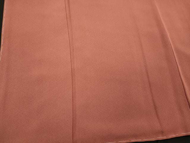 平和屋着物■上質な色無地 甚三紅色 正絹 逸品 未使用 CABD6428oy