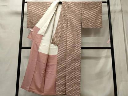 平和屋着物■上質な小紋　舞花文　正絹　逸品　CABD6430oy