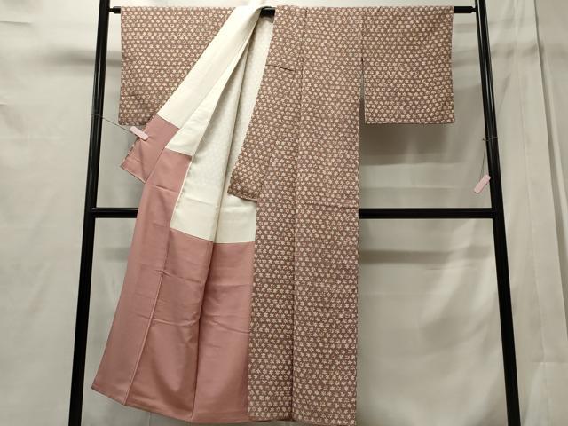 平和屋着物■上質な小紋　舞花文　正絹　逸品　CABD6430oy