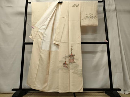 平和屋着物■訪問着　祇園祭　寿光織　金糸　正絹　逸品　CABD6433oy