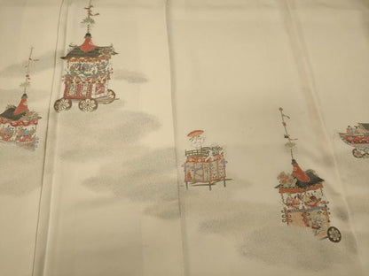 平和屋着物■訪問着　祇園祭　寿光織　金糸　正絹　逸品　CABD6433oy