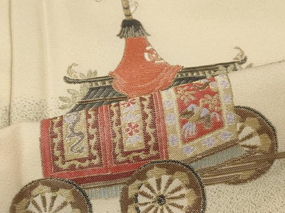 平和屋着物■訪問着　祇園祭　寿光織　金糸　正絹　逸品　CABD6433oy