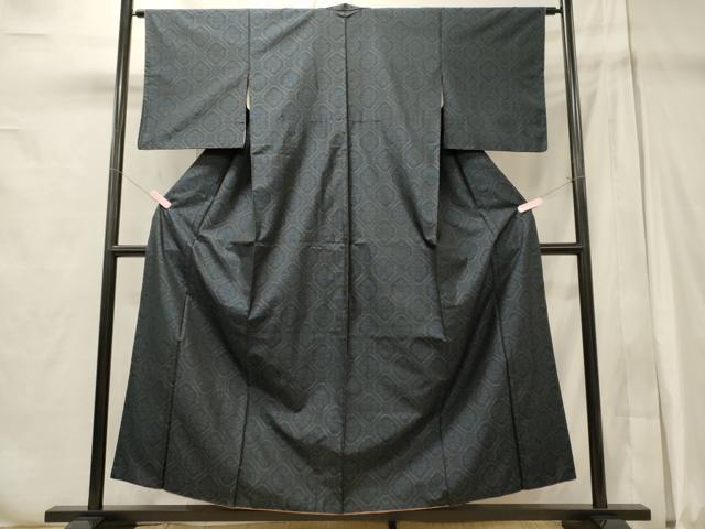 平和屋着物■本場大島紬　菱花文　正絹　逸品　CABD6463oy