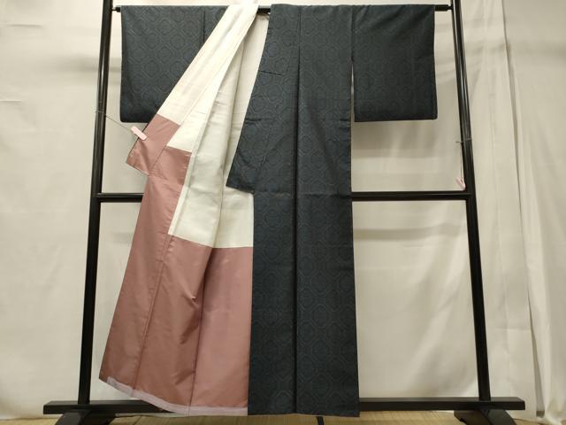 平和屋着物■本場大島紬　菱花文　正絹　逸品　CABD6463oy
