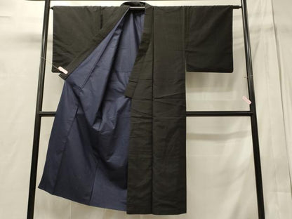 平和屋着物■男性　紬　蝋色　正絹　逸品　CABD6466oy