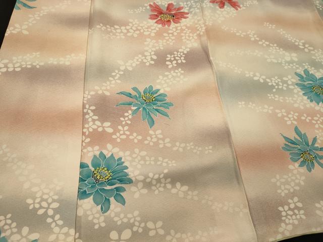 平和屋着物■上質な小紋　舞花文　暈し染め　正絹　逸品　CABD6482oy