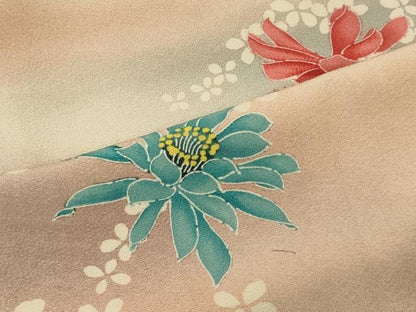 平和屋着物■上質な小紋　舞花文　暈し染め　正絹　逸品　CABD6482oy