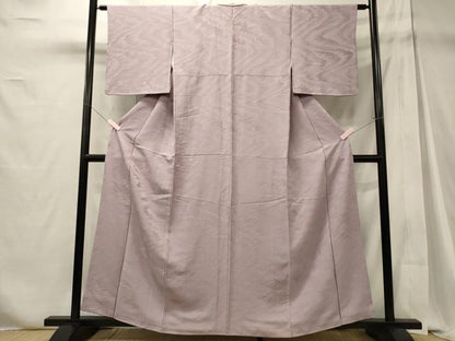 平和屋着物■上質な色無地　霞文　紅藤色　正絹　逸品　CABD6488oy