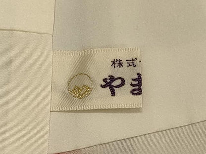 平和屋着物■上質な小紋　草花文　膨れ織　金彩　正絹　逸品　CABD6512oy