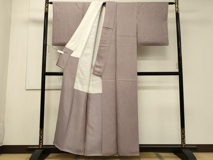 平和屋着物■上質な色無地　浅紫色　正絹　逸品　CABD6516oy