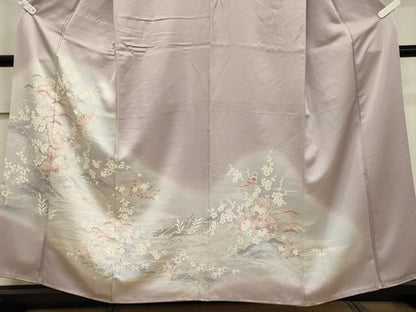 平和屋着物■豪華色留袖　刺繍　休み鳥花松文　暈し染め　正絹　逸品　CABD6529oy