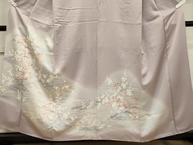 平和屋着物■豪華色留袖　刺繍　休み鳥花松文　暈し染め　正絹　逸品　CABD6529oy