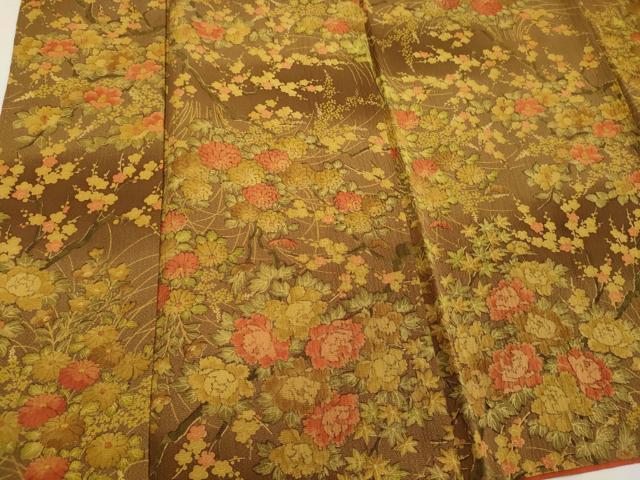 平和屋着物■上質な小紋　枝花文　暈し染め　正絹　逸品　CABD6542oy