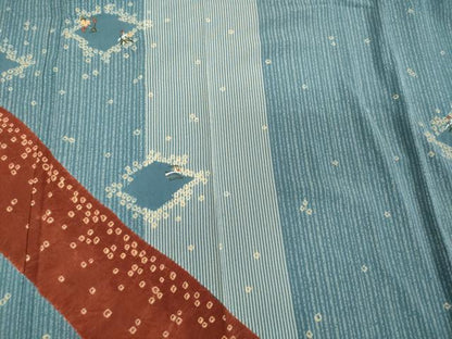 平和屋着物■訪問着　刺繍　草花文　金糸　正絹　逸品　CABD6547oy
