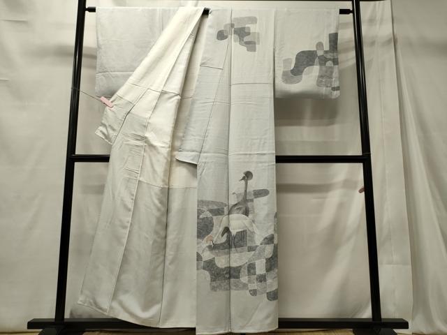 平和屋着物■訪問着　作家物　鳥　金銀彩　正絹　逸品　CABD6556oy