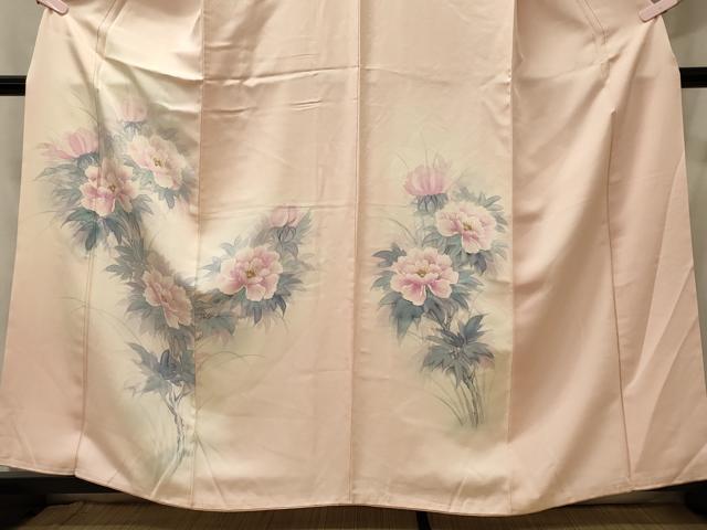 平和屋着物■訪問着　手描き　草花文　暈し染め　正絹　逸品　CABD6559oy