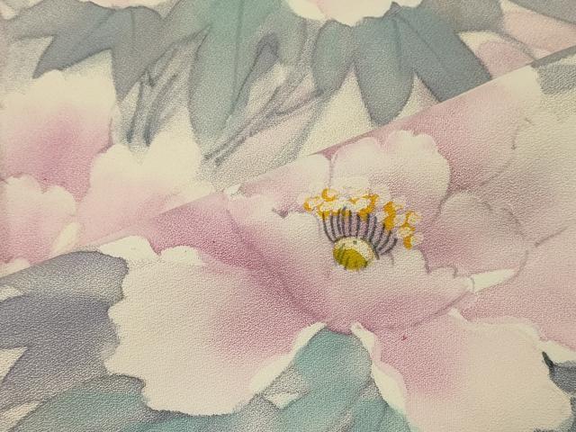 平和屋着物■訪問着　手描き　草花文　暈し染め　正絹　逸品　CABD6559oy