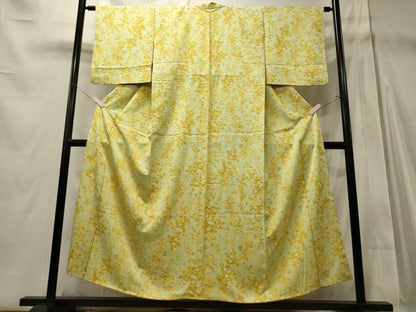 平和屋着物■上質な小紋　舞草花文　正絹　逸品　CABD6561oy