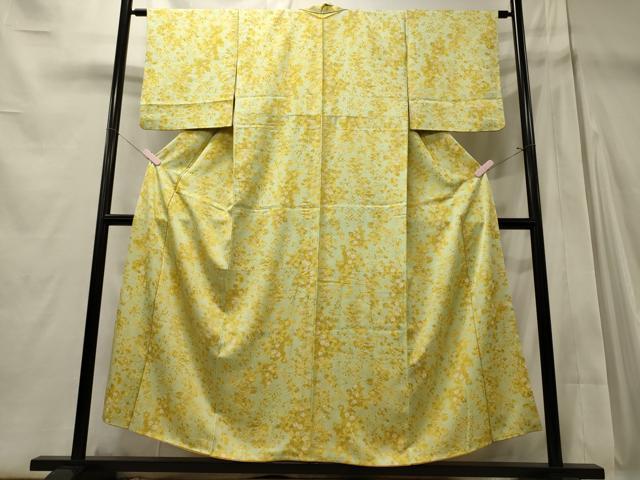 平和屋着物■上質な小紋　舞草花文　正絹　逸品　CABD6561oy