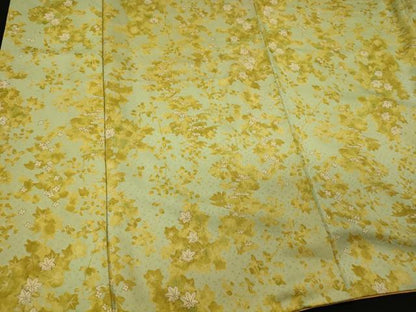 平和屋着物■上質な小紋　舞草花文　正絹　逸品　CABD6561oy