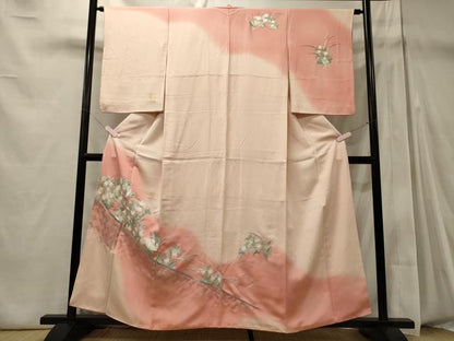 平和屋着物■中国三大刺繍　相良刺繍　総刺繍　訪問着　籬芝花文　暈し染め　正絹　逸品　CABD6578oy