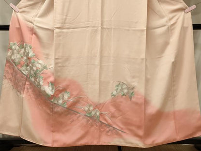 平和屋着物■中国三大刺繍　相良刺繍　総刺繍　訪問着　籬芝花文　暈し染め　正絹　逸品　CABD6578oy
