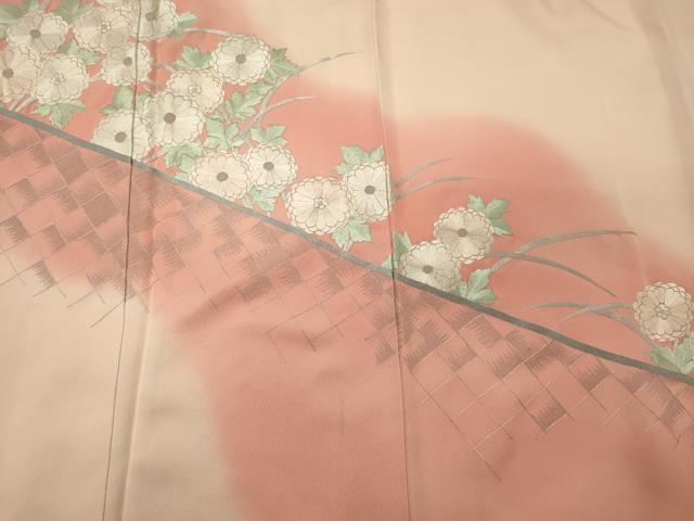 平和屋着物■中国三大刺繍　相良刺繍　総刺繍　訪問着　籬芝花文　暈し染め　正絹　逸品　CABD6578oy