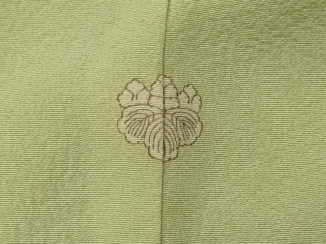 平和屋着物■上質な色無地　若菜色　正絹　逸品　未使用　CABD6585oy