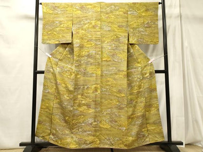 平和屋着物■上質な小紋　風景草木文　正絹　逸品　CABD6586oy