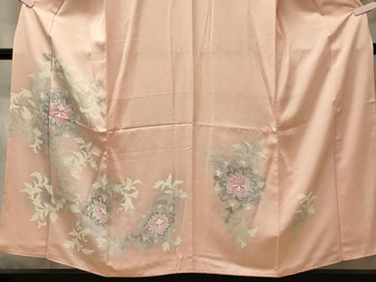 平和屋着物■訪問着　刺繍　花唐草文　暈し染め　正絹　逸品　CABD6592oy