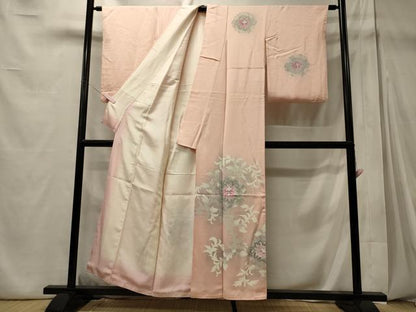平和屋着物■訪問着　刺繍　花唐草文　暈し染め　正絹　逸品　CABD6592oy