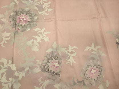 平和屋着物■訪問着　刺繍　花唐草文　暈し染め　正絹　逸品　CABD6592oy