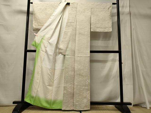 平和屋着物■上質な小紋　幾何学文　正絹　逸品　CABD6593oy