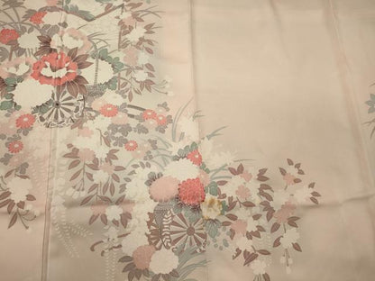 平和屋着物■訪問着　花車文　正絹　逸品　CABD6597oy