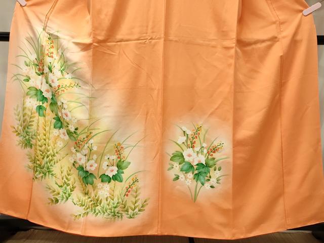 平和屋着物■訪問着 草花文 暈し染め 正絹 逸品 CABD6599oy