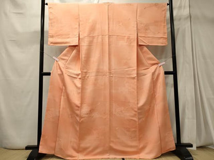 平和屋着物■上質な小紋　鏡裏草花地紋　暈し染め　正絹　逸品　CABD6606oy