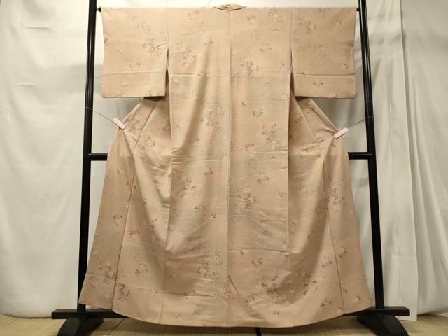 平和屋着物■上質な小紋　枝花文　正絹　逸品　CABD6612oy