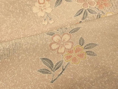 平和屋着物■上質な小紋　枝花文　正絹　逸品　CABD6612oy