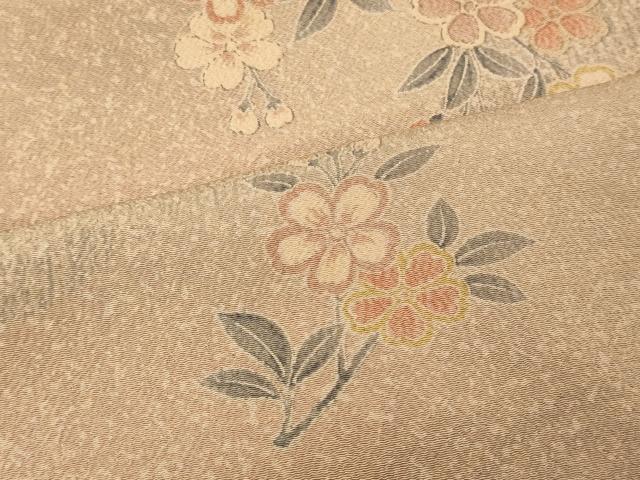 平和屋着物■上質な小紋　枝花文　正絹　逸品　CABD6612oy