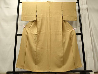 平和屋着物■上質な色無地　玉蜀黍色　正絹　逸品　CABD6613oy